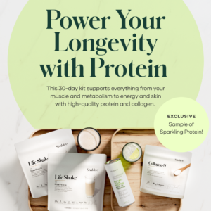 Shaklee 30 Day Protein Power Up bundle - 30-day plant protein supply for longevity, lean muscle, and healthy aging